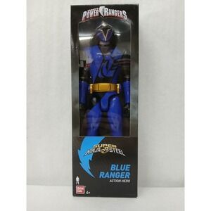 Power Rangers Super Ninja Steel Blue Ranger Action Hero 12‎ inch Figure NIB